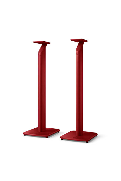 Kef S1 LSX Uyumlu Yer Standı Kırmızı Çift, Alüminyum, Kablo Gizlemeli Hoparlö...
