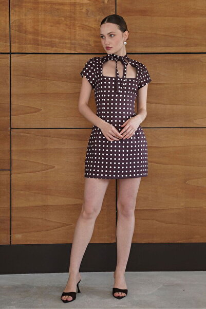 Cistern İstanbul Women's Polka Dot Satin Dress