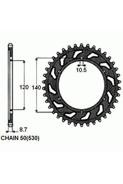 Power Force Pinion spate Kawasaki VN800, SUNR1-5526-42
