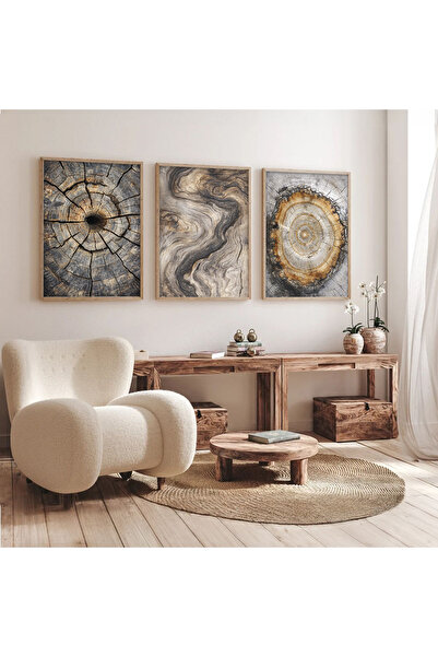 Dekorsiahome Σετ Τραπεζαρίας Κουζίνας Σαλονιού 3 τεμαχίων με Ξύλινο Πλαίσιο S...