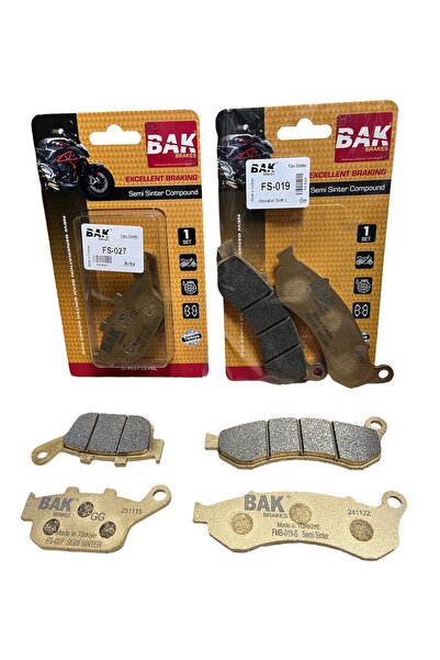 MOTORKİT MK BAK SEMİ SİNTERLİ ÖN BALATA + ARKA BALATA TAKIMI MONDİAL DRİFT L ...