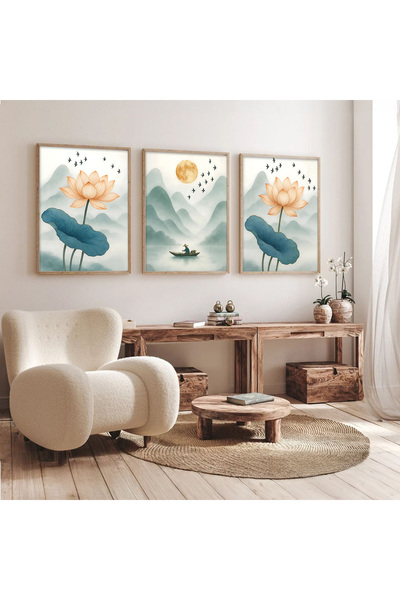 Dekorsiahome Σετ Τραπεζαρίας Κουζίνας Σαλονιού 3 τεμαχίων με Ξύλινο Πλαίσιο S...