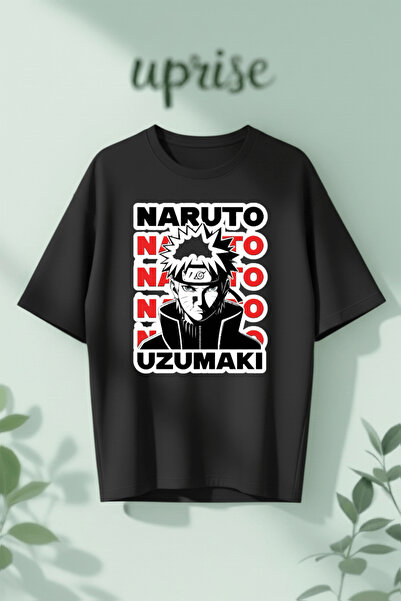 Vordevia Tricou oversize din bumbac imprimat Naruto Uzumaki