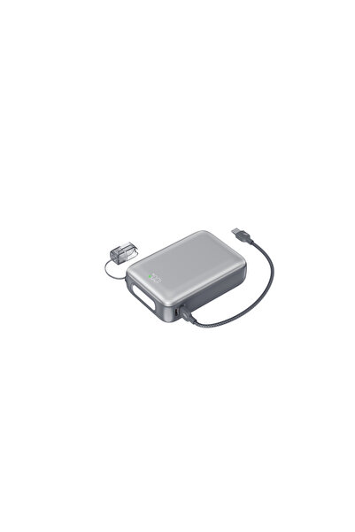 shaza NEXA Serisi 20.000 Mah Kendinden Kablolu Powerbank - Gri
