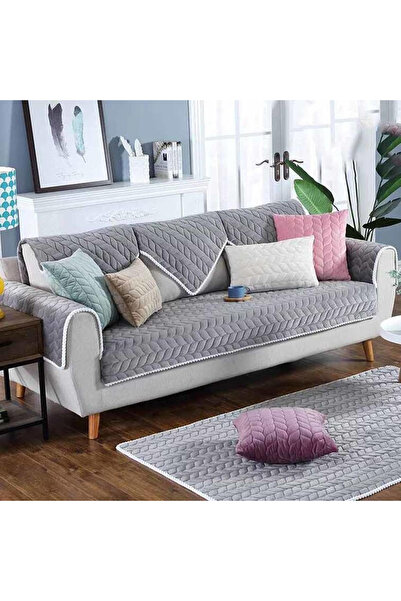 OEM Universal white anti-slip cover, thick-textured sofa protector 90x120 cm