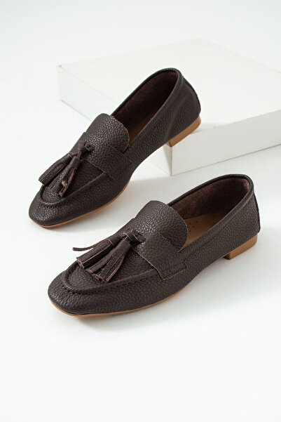 MERVESTORE Genuine Leather Ribbon Ballerinas