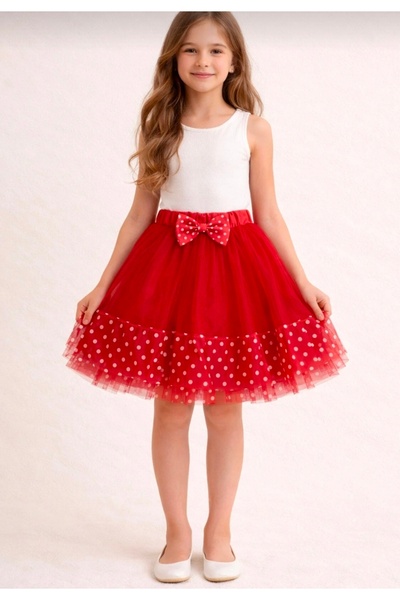 BEYAZ BEBE April 23, May 19, October 29 Girls' Polka Dot Tutu Skirt