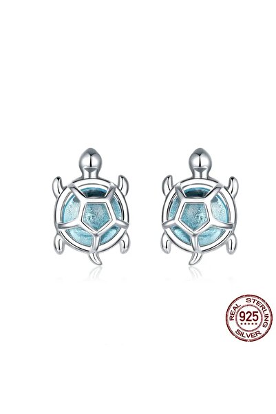 OEM 925 Silver Blue Turtles Earrings