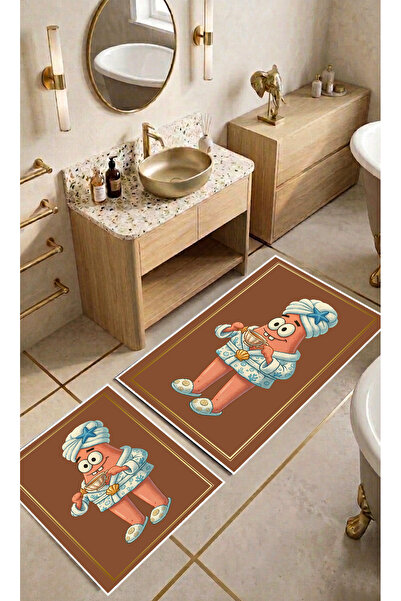 Harika bir ev Hari̇kabi̇rev | Bathroom and Toilet Mat with Bathrobe Patric St...