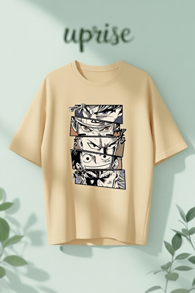 Vordevia Anime Eyes Aesthetic Printed Cotton Oversize T-Shirt