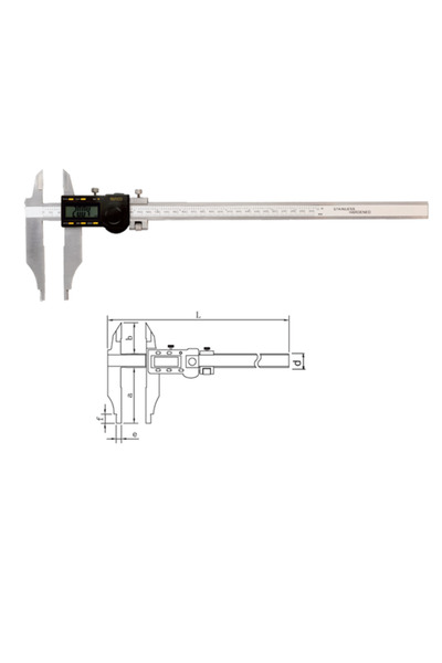 Asimeto Abs Type Heavy Duty Double Jaw Digital Caliper 0-300 mm