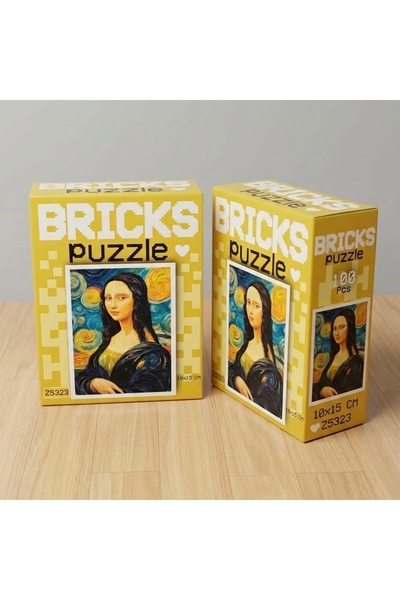 Karacamshop Bricks Puzzle Sanat Serisi: Mona Lisa 10x15 cm