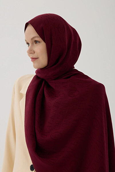 Valentino Orlandi 60% Floss 40% Cotton Logo Shawl_Red
