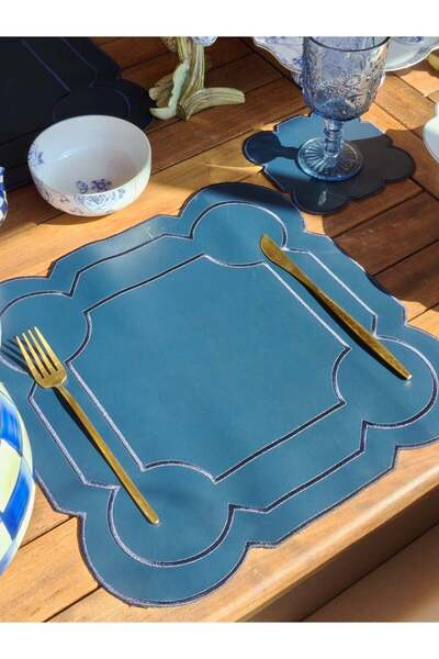 ref crea Arc 2 τεμαχίων Δερμάτινο Αμερικάνικο Σερβίς Μπλε