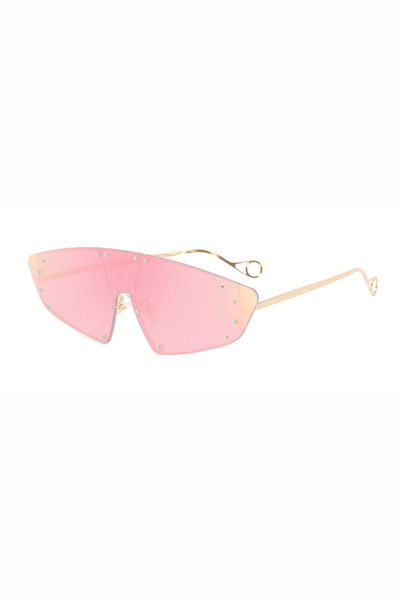 Toz Vintage Szenya Pink Glass Gold Frame Vintage Retro Sunglasses