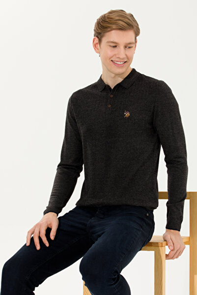 U.S. Polo Assn. Men's Anthracite Melange Sweater 50256197-Vr081
