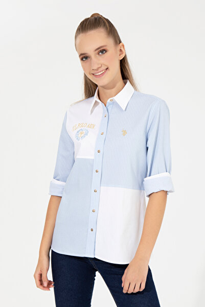 U.S. Polo Assn. Women's White Long Sleeve Shirt 50261136-Vr013