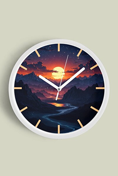 JHAAR Αφηρημένο - Μποέμ - Φύση - Μοντέρνο ρολόι τοίχου με θέα στη θάλασσα - 3...