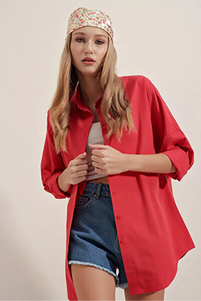 Get Crazy Women's Oversize Long Basic Shirt