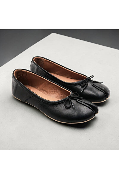 Ega ayakkabı Women's Genuine Leather Flip-Flops Ballet Flats