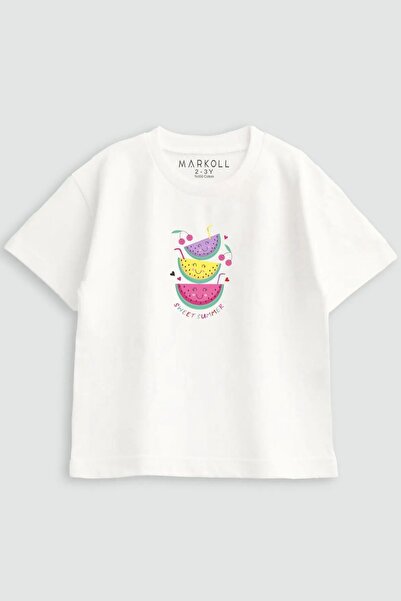 MARKOLL Girl's Fruit Print T-Shirt Sweet Summer 100% Cotton Summer T-Shirt (1...