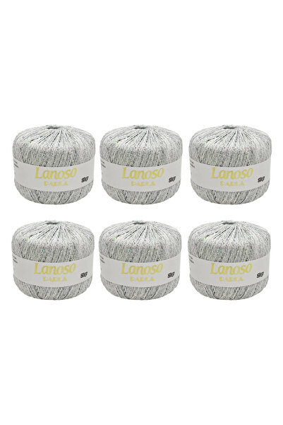 Lanoso Parla 6 τεμάχια (5551) 25 γρ. 217 Mt Νήμα πλεξίματος με γκλίτερ – 75% ...