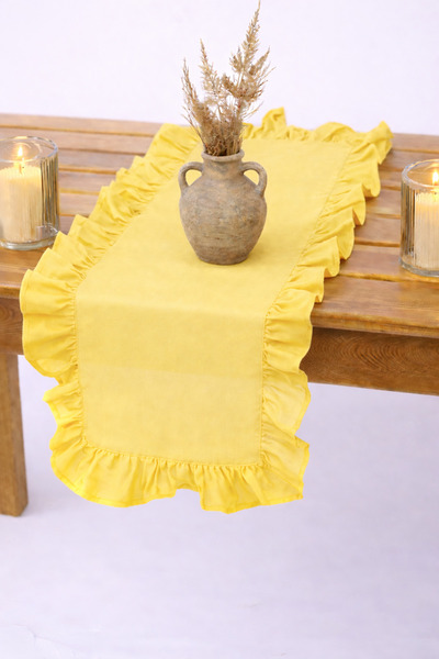 SADEN HOME FIRFIRLI RUNNER ΚΙΤΡΙΝΟ ΧΡΩΜΑ, 4 ΕΠΙΛΟΓΕΣ ΜΕΓΕΘΟΥΣ