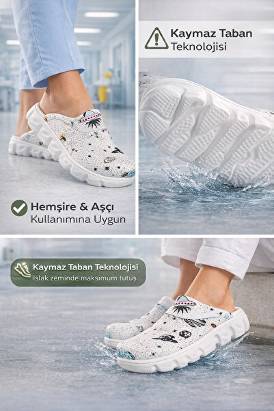 Dr. Mitra Women's Patterned Orthopedic Slippers with Anti-Slip Sole, Ultra Co...