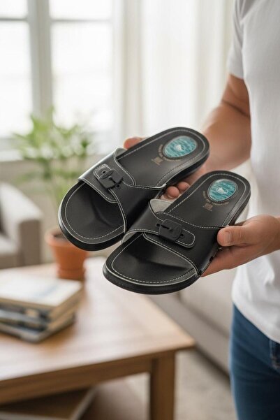 Ceyo Men's Full Orthopedic Heel Spur Special Gel Slippers