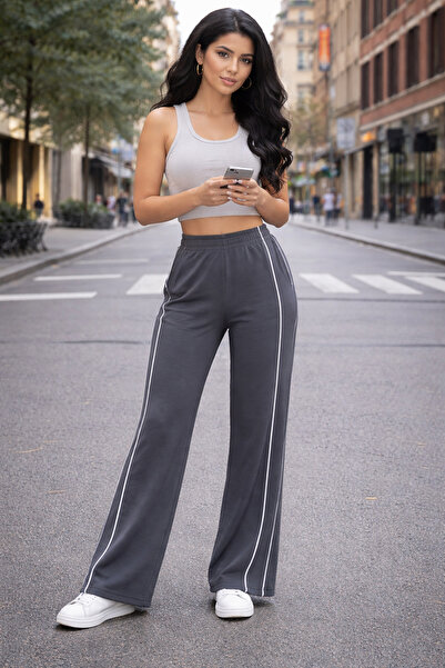 DeChival Παντελόνι Modal Fabric Φούτερ Loose Cut / Φαρδιά κομμένο παντελόνι μ...