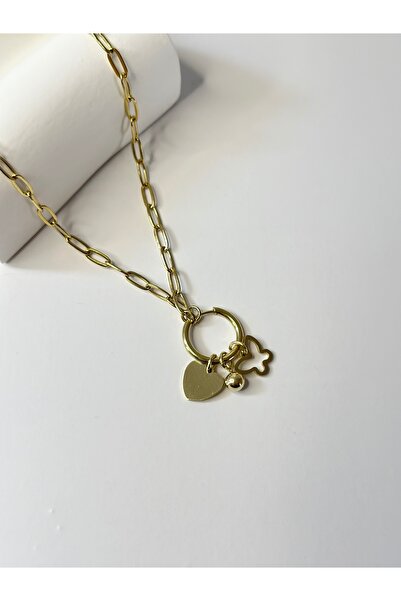 New Meluna Vip Steel Charm Detailed Necklace – Stylish Modern Model