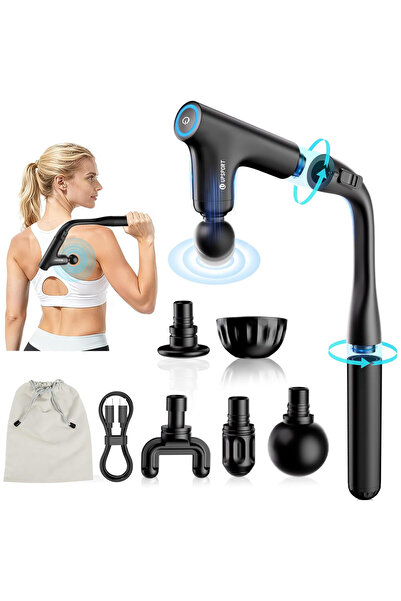 UPSPORT YIXISI μασάζ μυών τύπου πιστολιού, 4 επίπεδα ταχύτητας, λειτουργία turbo