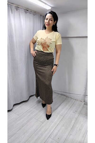 tellevolle Satin Polka Dot Skirt