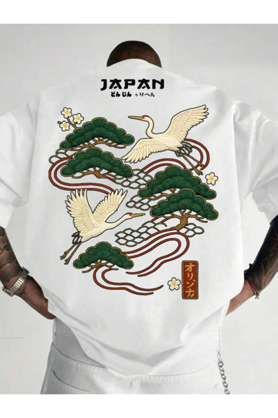 Revasser Unisex Women/Men Japan Custom Printed Oversize Combed Cotton Crew Ne...