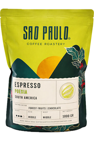 Roastery Espresso Poesia Çekirdek Kahve 1000 gr – South America, Çikolata & Orman Meyveli