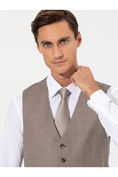 Cacharel Beige Slim Fit Vest 50257927-Vr011