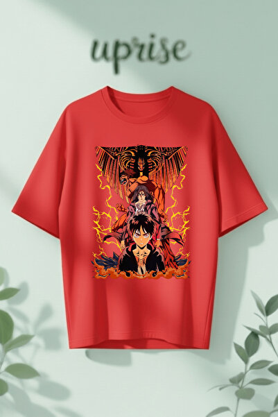 Vordevia Επιτυπωμένο βαμβακερό μπλουζάκι oversize Attack on Titan Eren Yeager