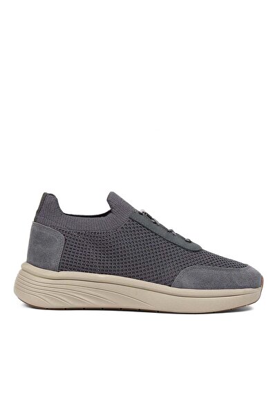 Celal Gültekin Erkek Gri Kalın Tabanlı Deri Sneaker