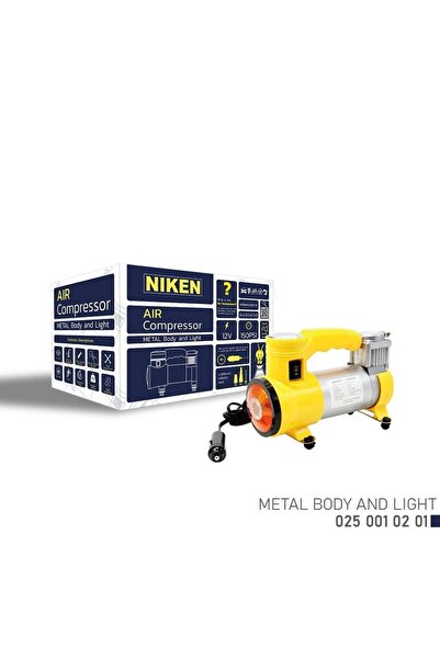 Niken Hava Kompresörü Sarı Metal Gövde 150 PSI 12V