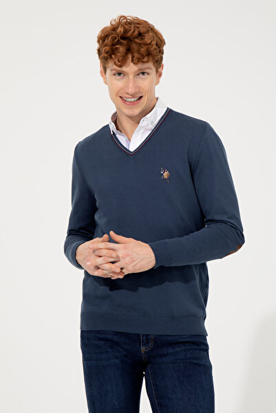 U.S. Polo Assn. Men's Indigo Basic Sweater 50251886-Vr028