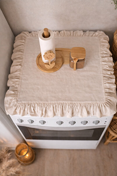 SADEN HOME Vintage Ruffled Washing Machine Cover - Dowry-Style Cotton Decorat...