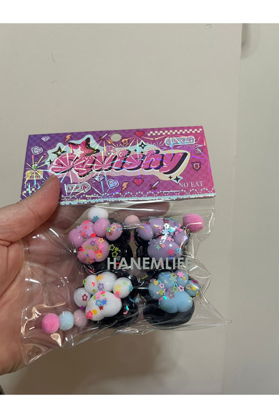 hanemlife yumuşak Sevimli Squishy mini pati Sıkma 3 cm Sukuşi siyah
