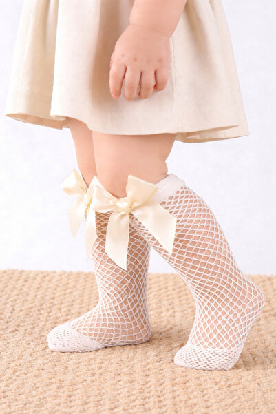 moukou Ribbon Detailed Mesh Baby Girl Socks 0-2 Years - Stylish Summer Socks ...