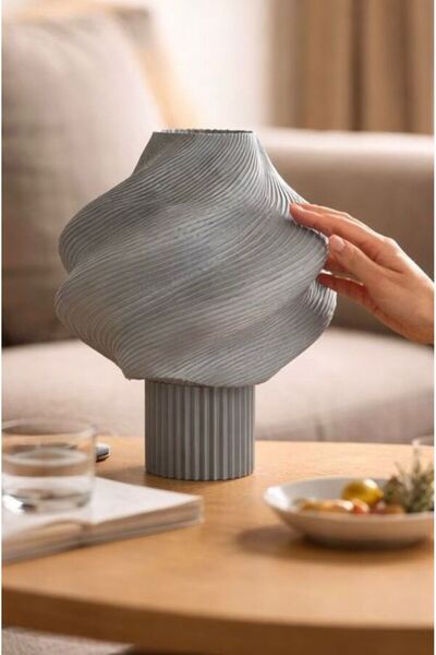 MODAT Modern Minimal Dekoratif Abajur - Masa Lambası - Yatak Odası Gece Lambası - LED Ampul Dahil
