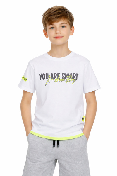İrem Çocuk Giyim Boy's You Are Smart Text Patterned Double-Sided Text and Pic...