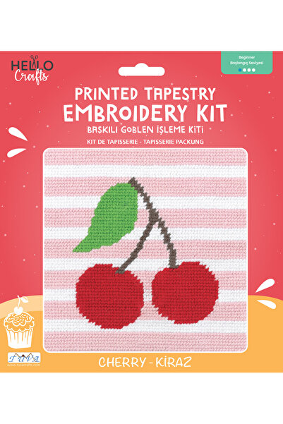 Hello Σετ Κεντήματος Σταυροβελονιάς CHERRY KİRAZ