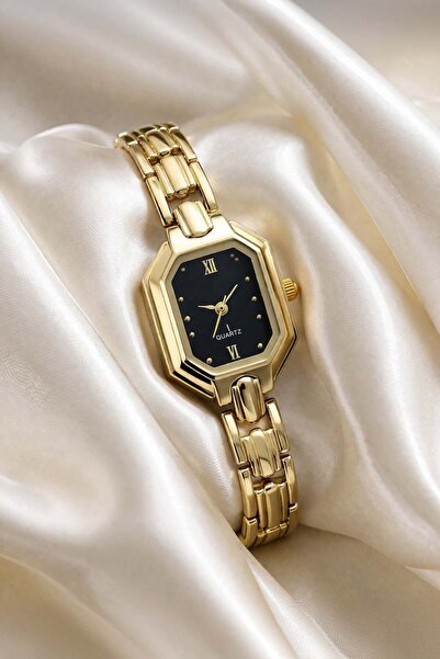 İnogge Antre Women's Steel Watch Gold Color Black Dial Luxury Edition Classic...