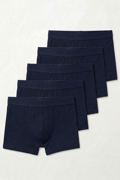 SAMİR İntimo Erkek 5'li Bambu Kumaş Lacivert Boxer