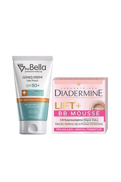 DUY Diadermine Lift+ BB Mousse Orta-Koyu Ton + By Utah Lisa Bella 50 ml Leke ...