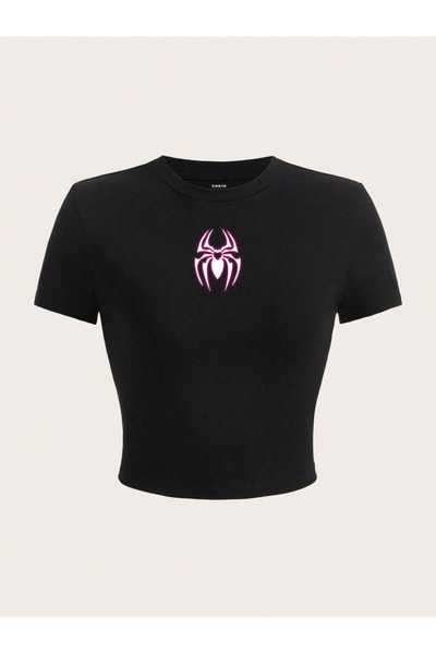 OVER HEAD Tricou Bayb cu imprimeu păianjen pentru femei